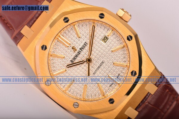 Audemars Piguet Perfect Replica Royal Oak Watch Yellow Gold 201505041631 (BP) - Click Image to Close